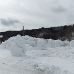 完成した雪像